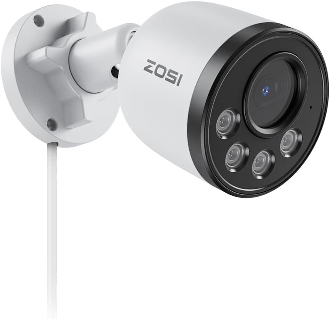 ZOSI 4MP PoE Überwachungskamera, Zusatz Ersatz Kamera für 4MP 5MP PoE NVR System, Personen-/Fahrzeug