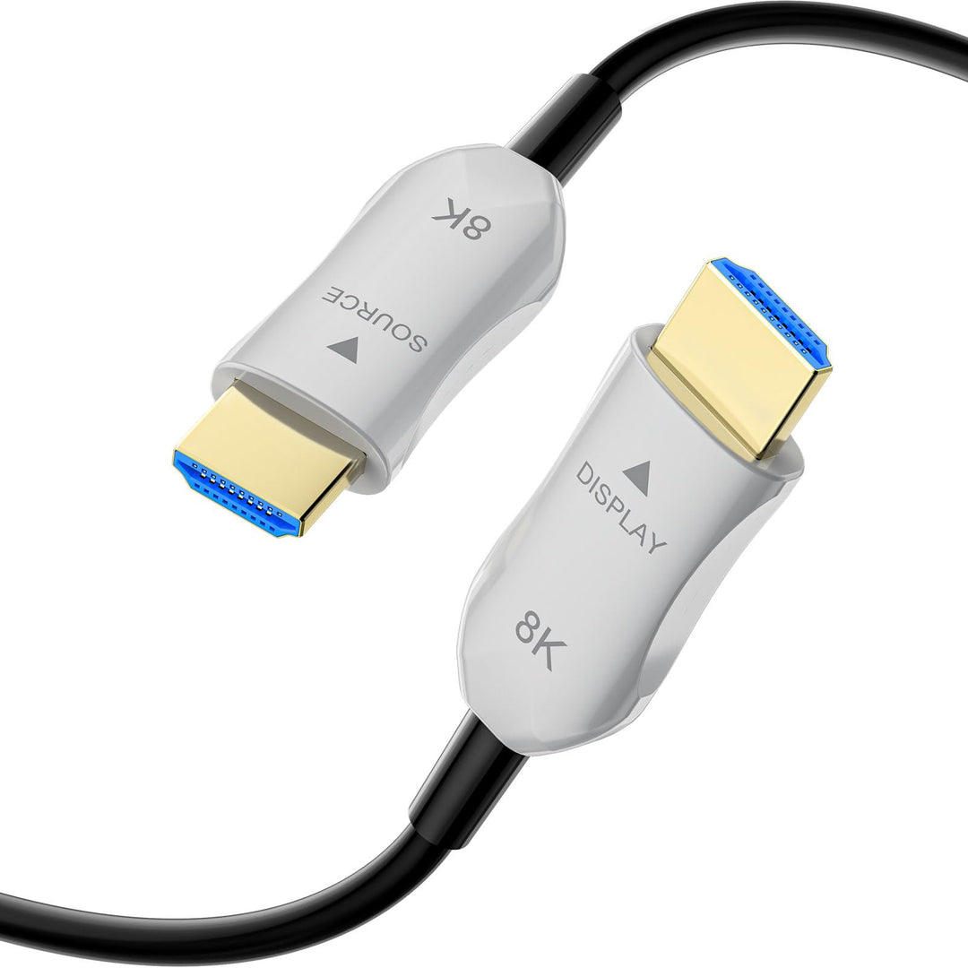 8K HDMI Kabel 15m Glasfaser, Lang HDMI 2.1 Kabel Aktives, Ultra High Speed HDMI Glasfaserkabel, 48Gb