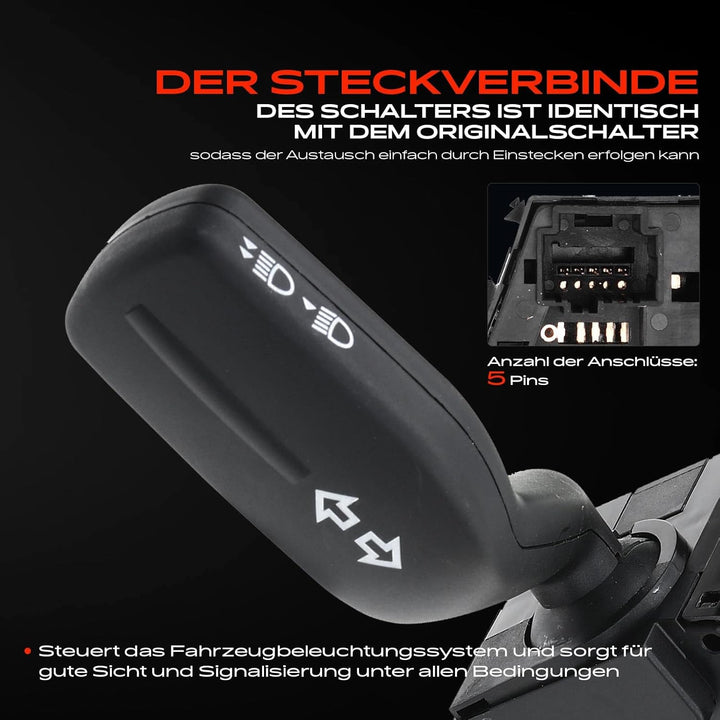 Frankberg Kombischalter Lenkstockschalter Vorne Kompatibel mit Transit FA FB FC FD FS FZ FF FM FN 2.