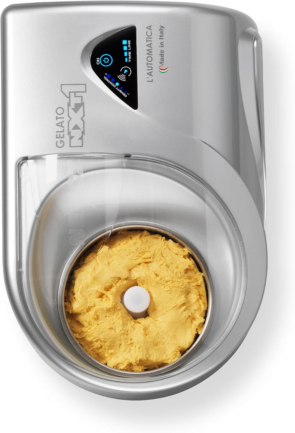 Nemox Gelato NXT1 L'AUTOMATICA i-Green Haushalts-Eismaschine Vollautomatisch (Silber)