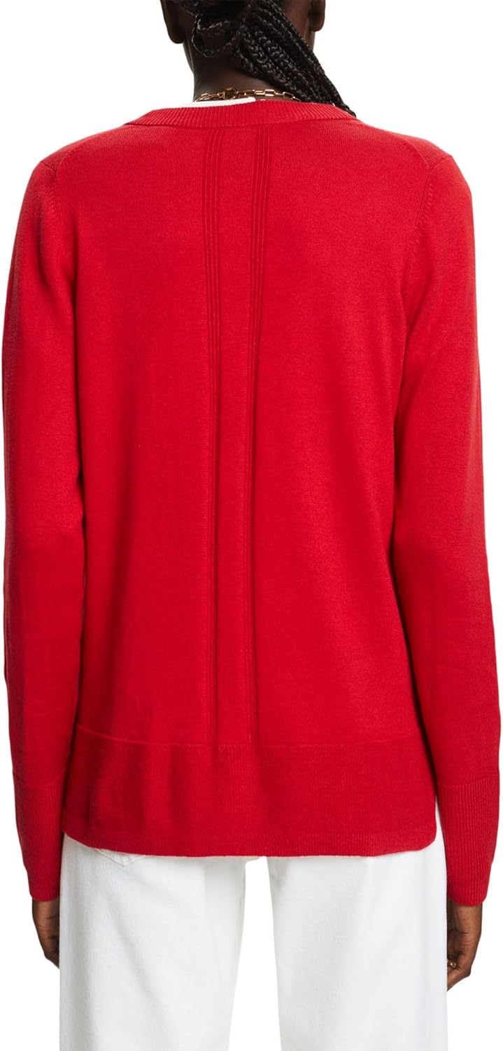 ESPRIT Cardigan mit V-Ausschnitt XXS Dark Red, XXS Dark Red