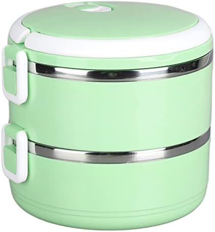 Haofy Thermische Edelstahl -Lunchbox Stapelbare Isolierte Runde Lebensmittelbehälter für Home Office