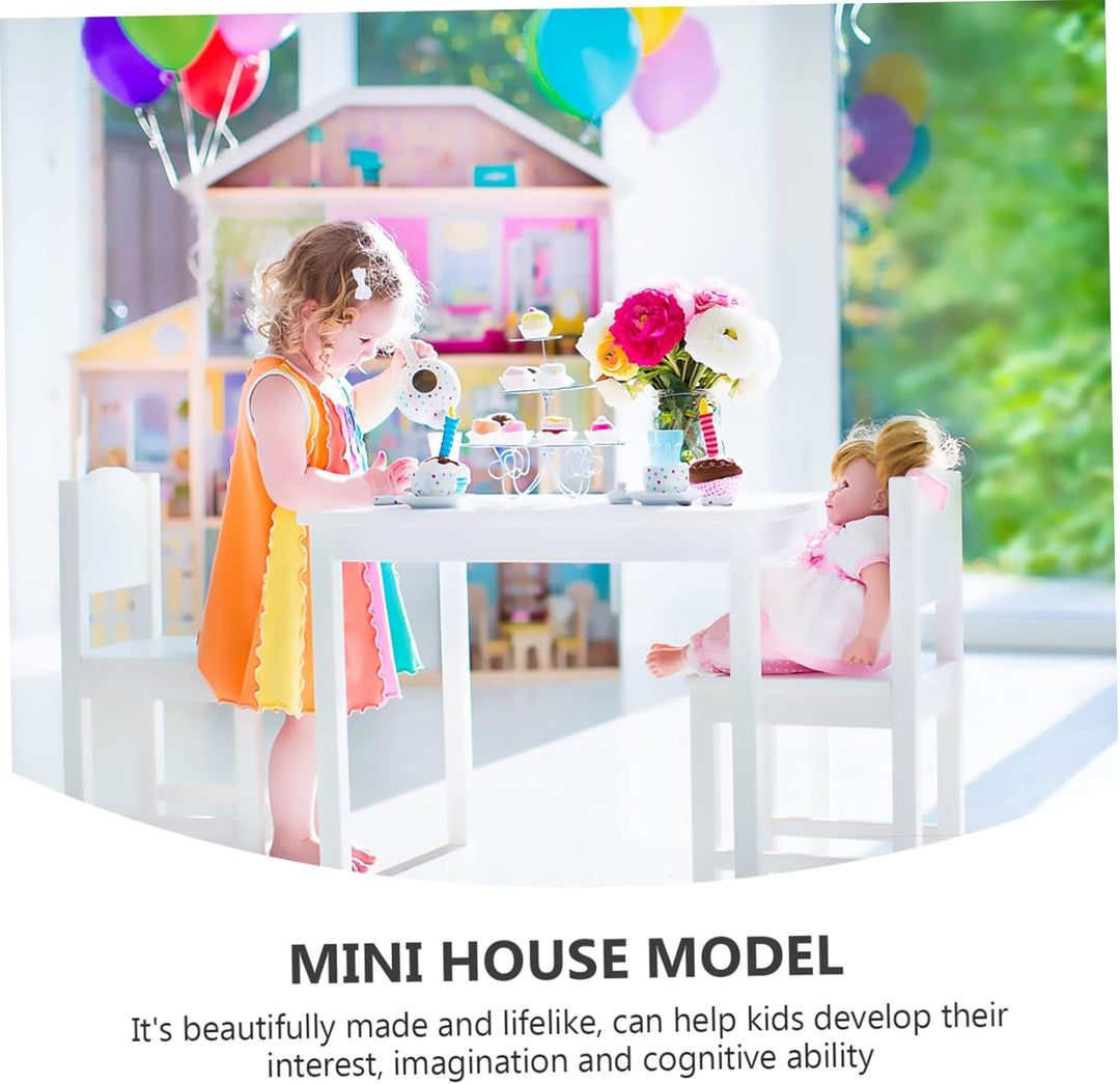 Yardwe Puppenhaus Kleiderschrank Holz, 11.3 x 5.6 x 16.6 cm, Synthetischem Material, Miniatur MöBel