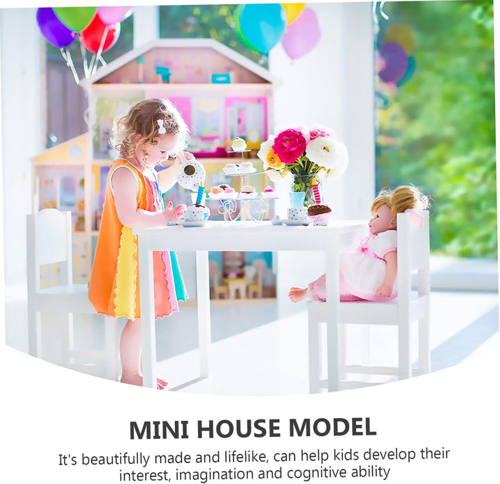 Yardwe Puppenhaus Kleiderschrank Holz, 11.3 x 5.6 x 16.6 cm, Synthetischem Material, Miniatur MöBel