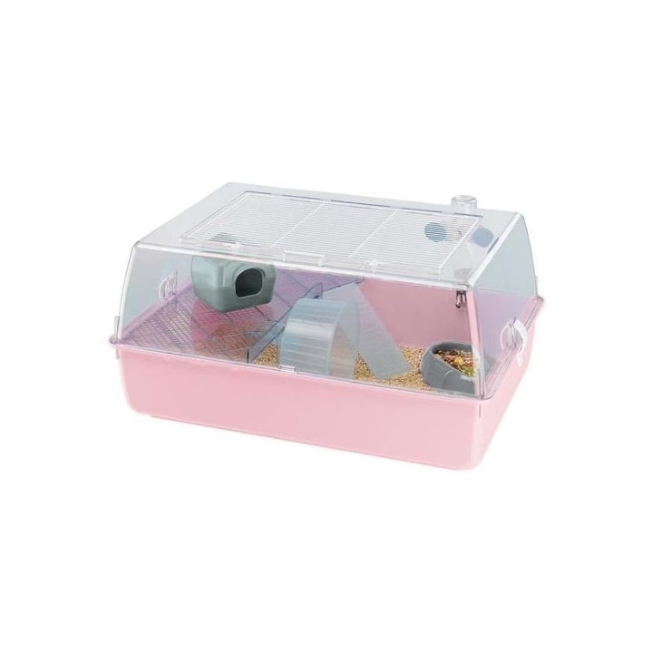 Ferplast Hamsterkäfig, Mäusekäfig , MINI DUNA HAMSTER, aus Kunstoff, 2 Etagen, Zubehör Inklusive, 55