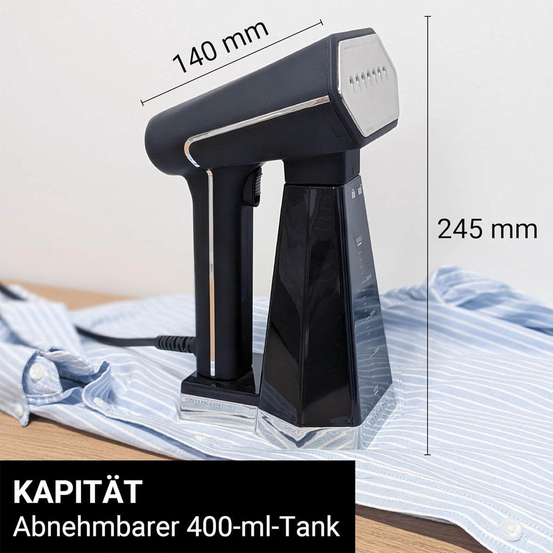 STEAMONE - Reise & Dampfglätter 2000W 30g/min - Kompaktes tragbares Bügeleisen (400 ml) - Entfernt 9