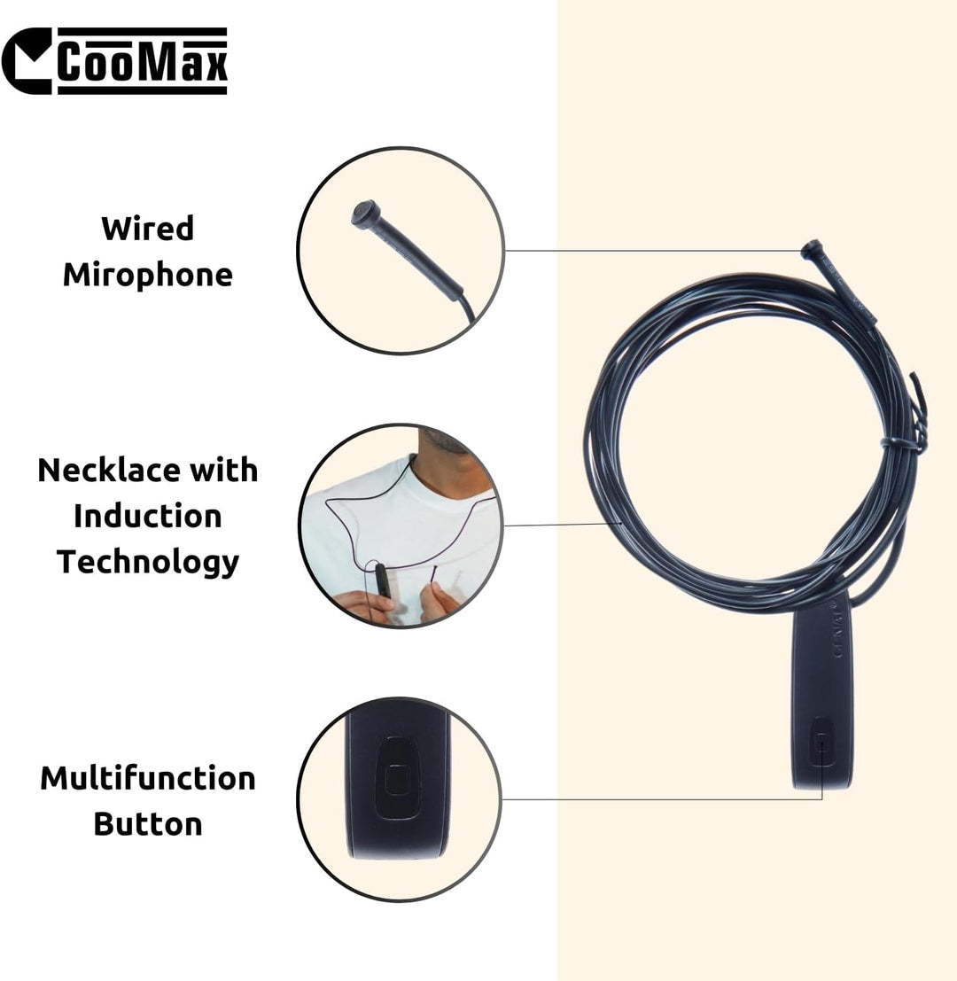 CooMax Spion Kopfhörer Bluetooth Kabellos VIP Pro Unsichtbare Kopfhörer Mikrofon Handy Prüfung - Min