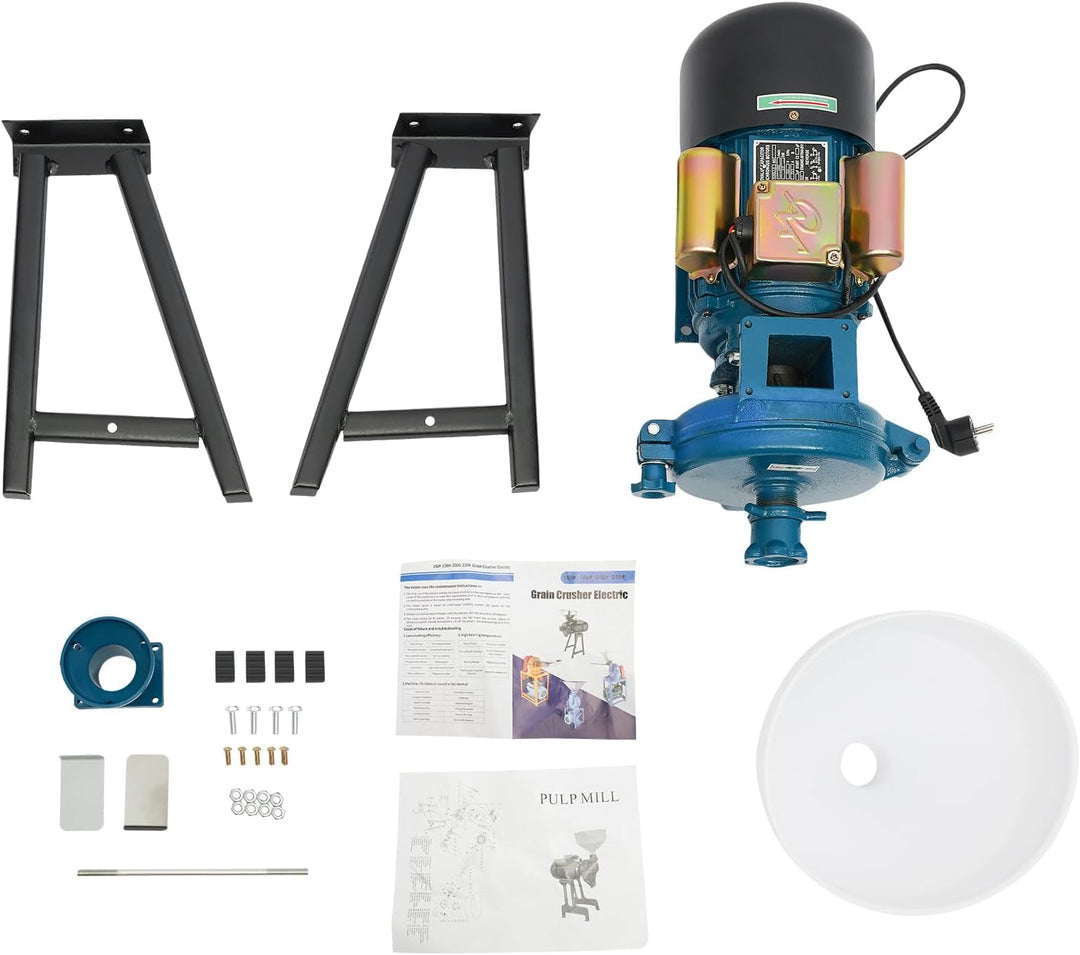 Elektrische Getreidemühle, kommerzielle Gewürzmühle, 2200 W, Gewürzmühle, 1400 U/min, mit Trichter,