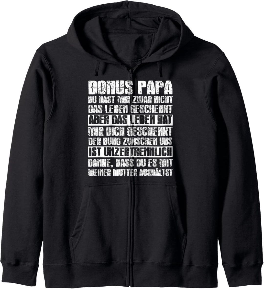 Bonus Papa Stiefpapa Stiefvater Kapuzenjacke