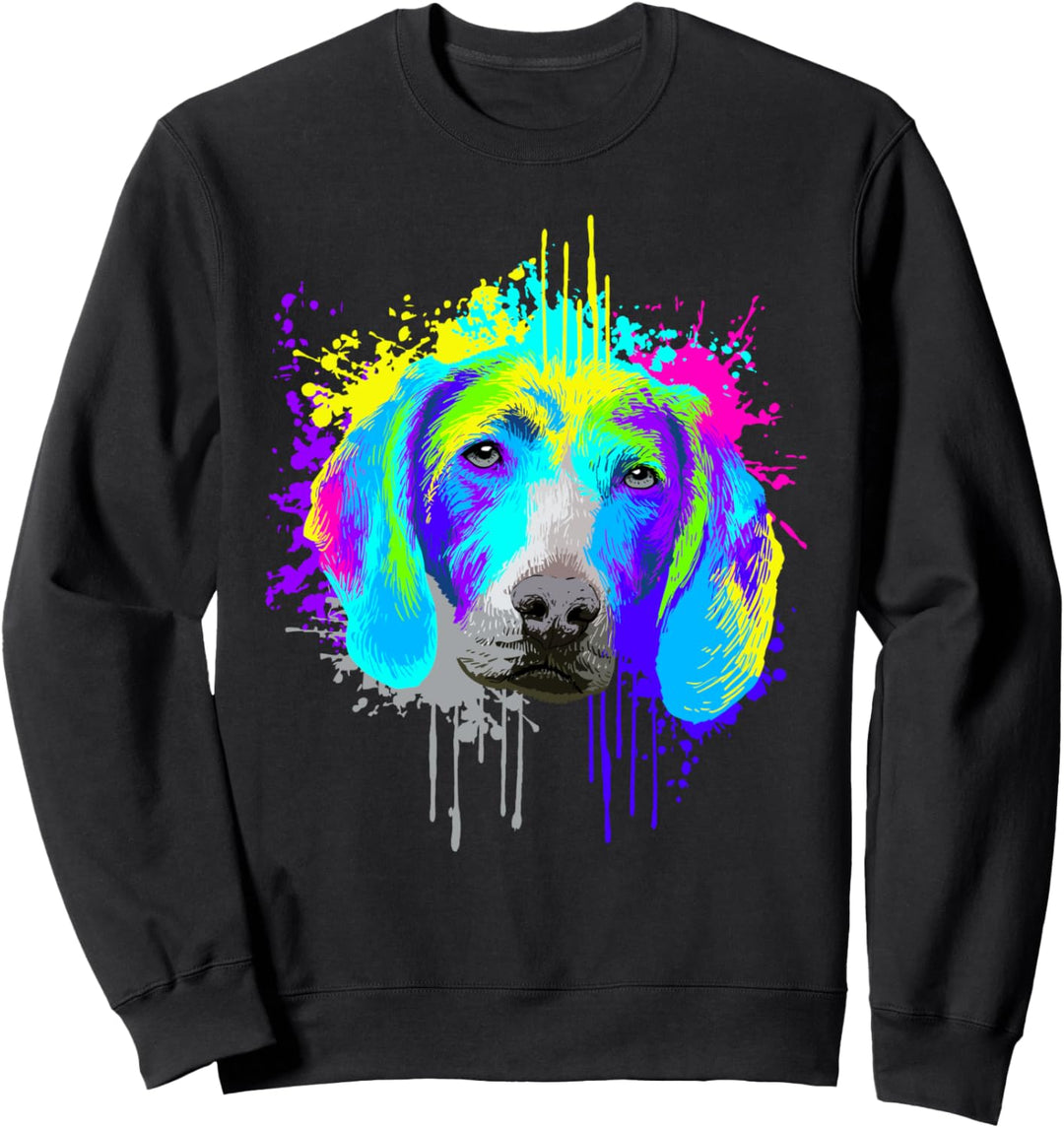 Splash Art Weimaraner Hundehalter Geschenkidee Hunde Sweatshirt