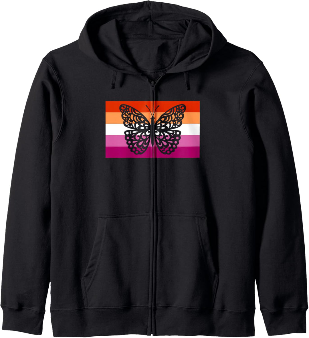 Cute Monarch Butterfly Garden Gay Lesbian Pride Flag Stuff Kapuzenjacke