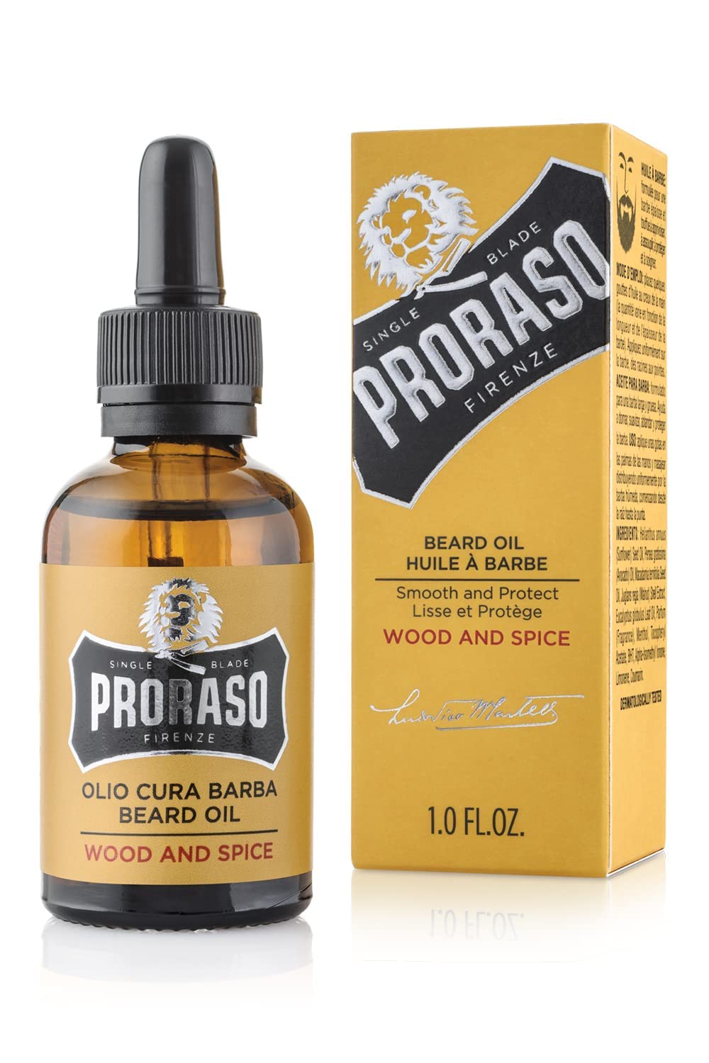 Proraso Beard Oil, Wood & Spice, 2 × 30 ml, Bartöl mit Zedernholz & Zitrus-Duft, Bart Weichmacher pf