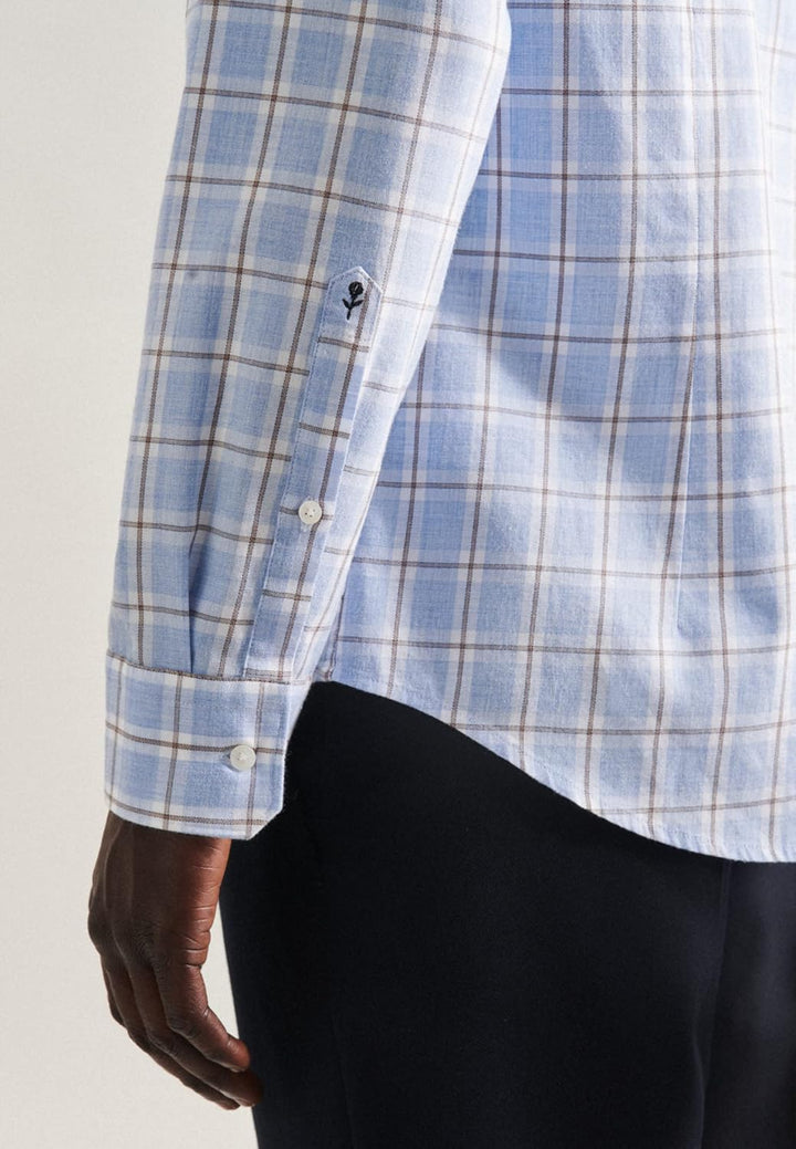 Seidensticker Herren Business Hemd - Bügelfreies, schmales Hemd - Slim Fit - Langarm - Kent-Kragen -