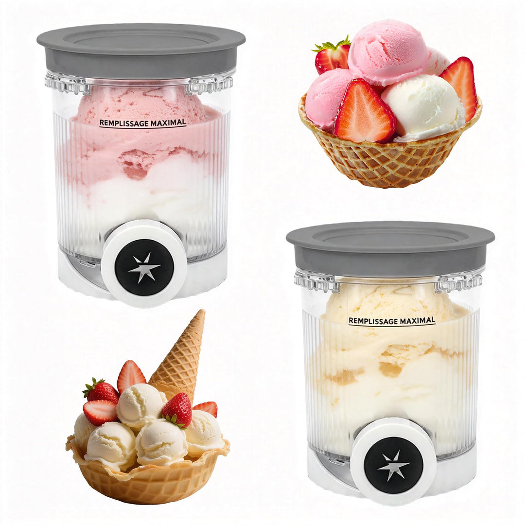 Creami Behälter für Ninja Swirl NC700 NC701, 480ml Eiscremebehälter mit Farbigen Deckeln für Ninja S