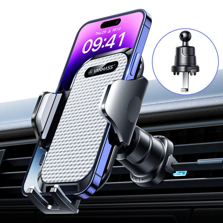 VANMASS Handyhalterung Auto Pro Version Bombenfest Handy Halterung Auto Lüftunghaken 100% Silikonsch