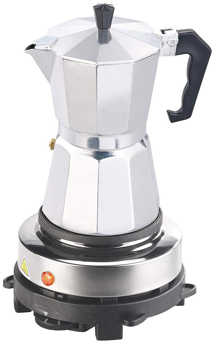 Rosenstein & Söhne Mini Heizplatte: Elektrische Mini-Einzel-Kochplatte & Espresso-Kocher, 500 W, 6 T