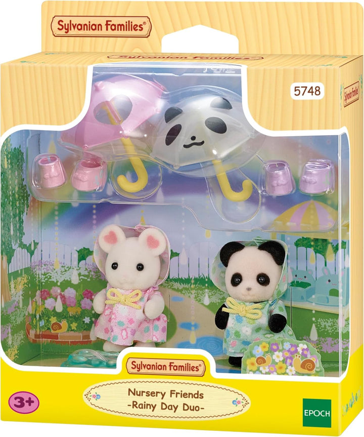 Sylvanian Families - 5748 Erlebniskindergarten Freunde “Regenwetter” - Figuren für Puppenhaus Japani