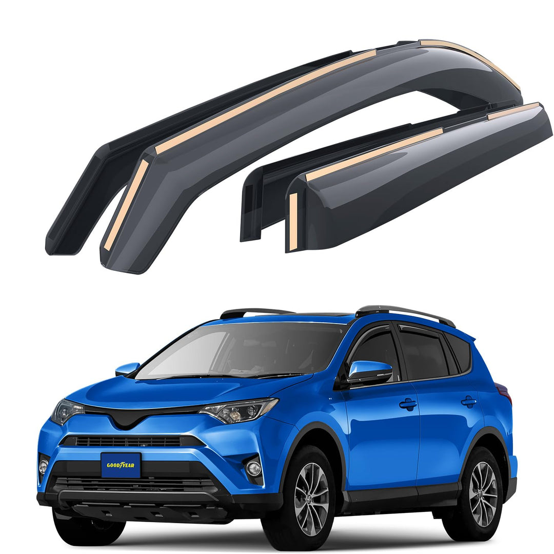 Goodyear Windabweiser für/kompatible mit Toyota RAV4 2013-2018 (IV) - Integrierte Regenabweiser - Au