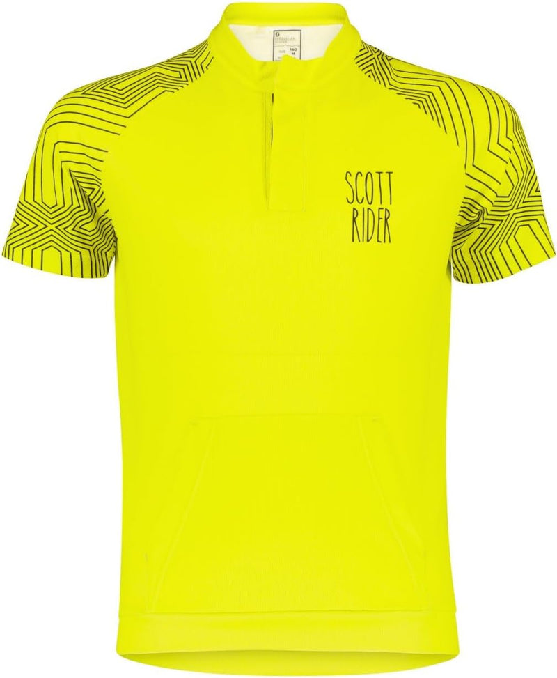 Scott RC Team Junior Kinder Fahrrad Trikot kurz gelb 2022: Grösse: S (128)