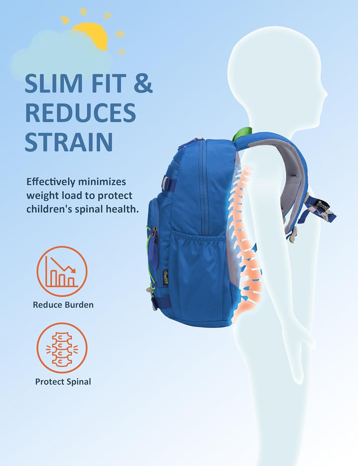 Mountaintop 18L Kinderrucksack Mädchen Jungen für Schule Wandern | Schulrucksack Schultasche mit Bru