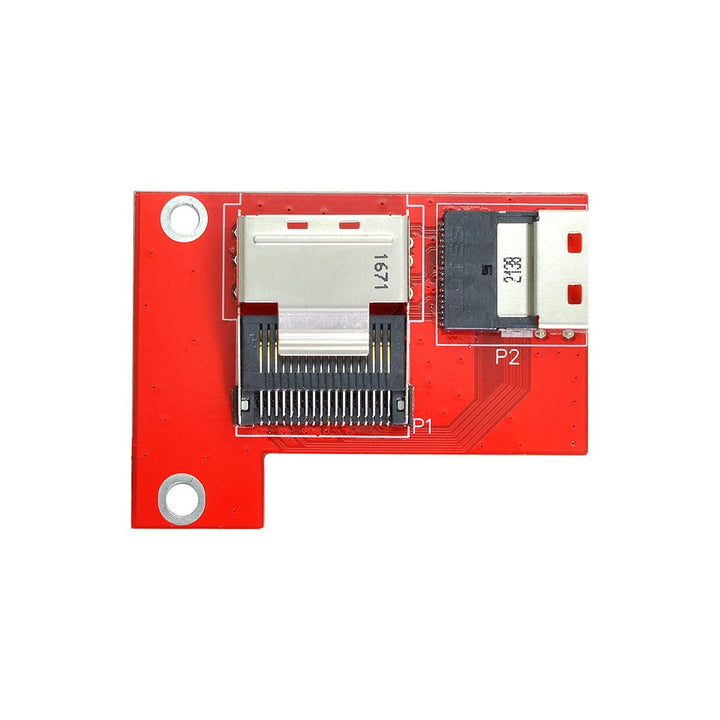 CY PCI-Express 4.0 Slimline SAS SFF-8654 auf Mini SAS SFF-8087 PCBA Buchse Adapter mit Halterung Red