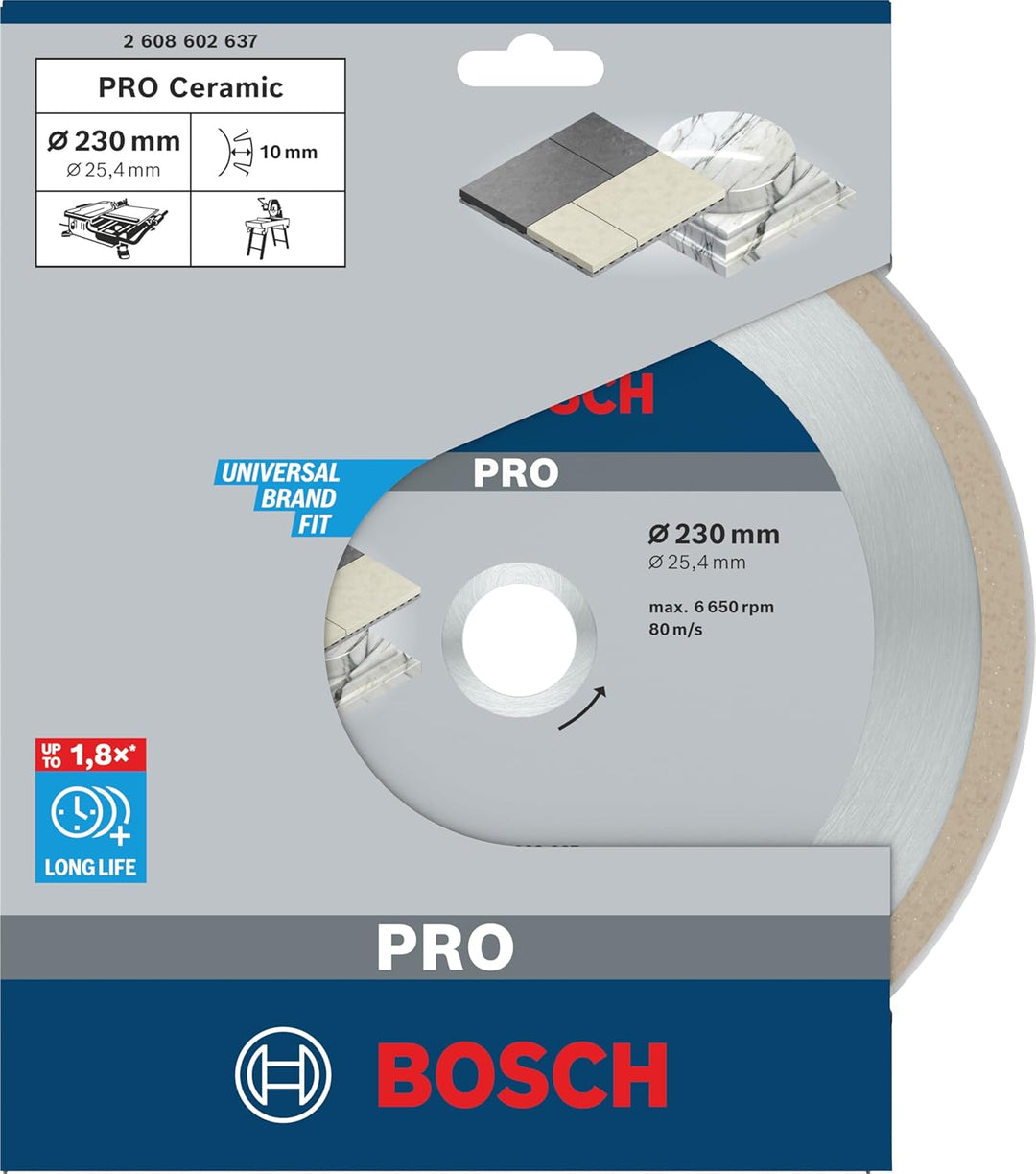 Bosch Accessories Bosch Professional Diamanttrennscheibe Best für Ceramic, 230 x 25,40 x 2,4 x 10 mm