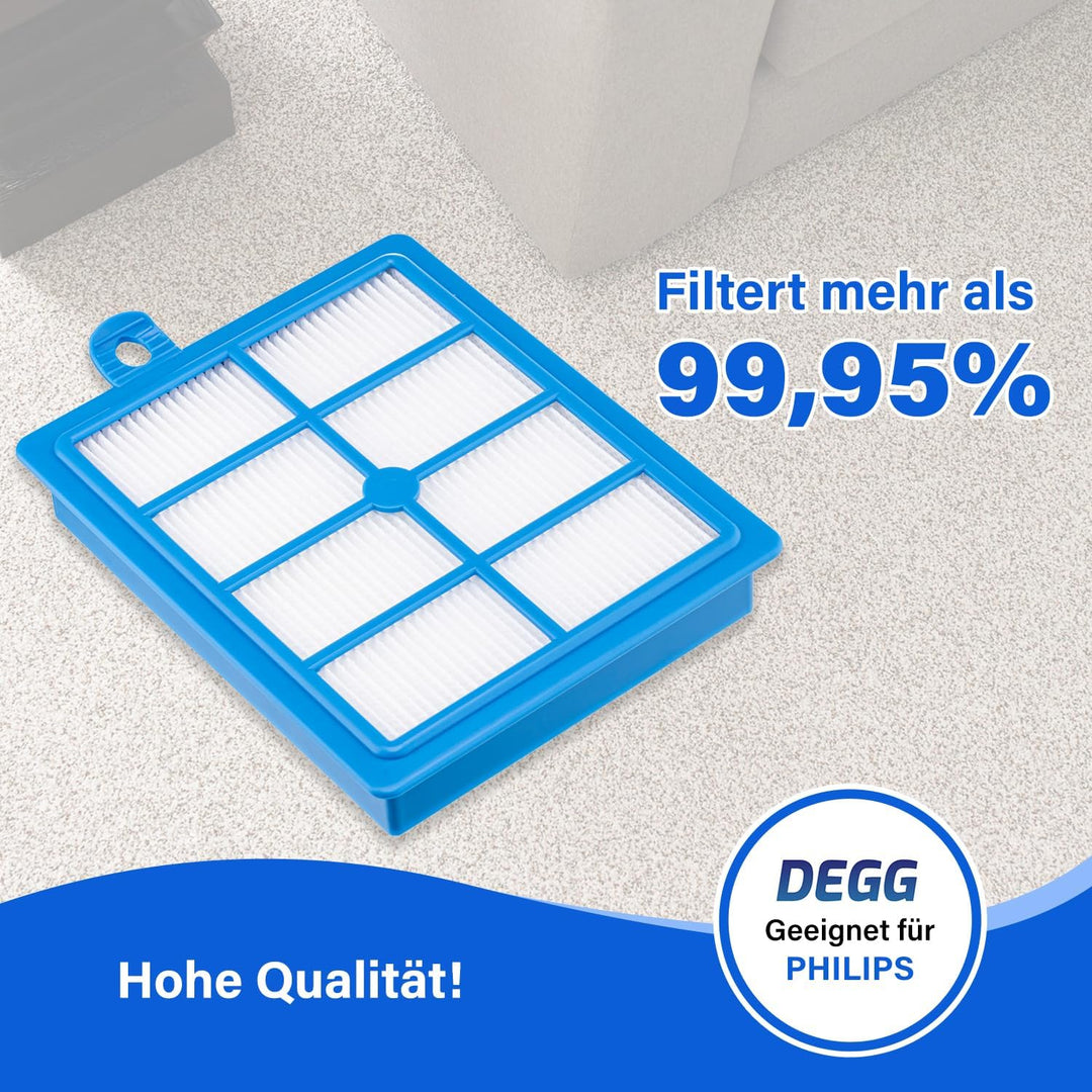 DEGG® HEPA H13 Filter, Kompatibel mit Philips, AEG und Electrolux, 2 Stück Hepa-h13-filter 2 Stück,