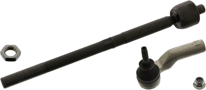 febi bilstein 43525 Spurstange mit Endstück, Mutter und Sicherungsmutter , 1 Stück Vorderachse links