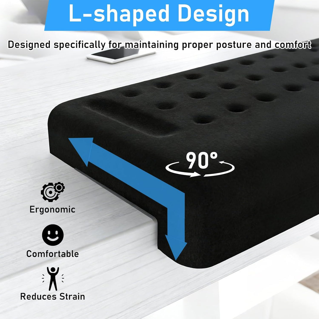 2 Stück Handballenauflage Tastatur, L-Förmige Ergonomisches Handauflage Tastatur, Memory-Schaum Hand