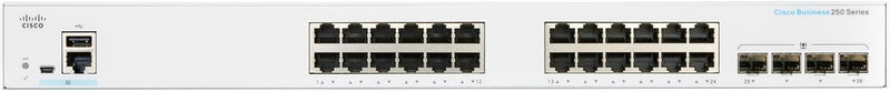 Cisco Business CBS250-24T-4G Smart Switch | 24 GE-Ports | 4 x 1G-SFP | Begrenzter Lebenszeitschutz (