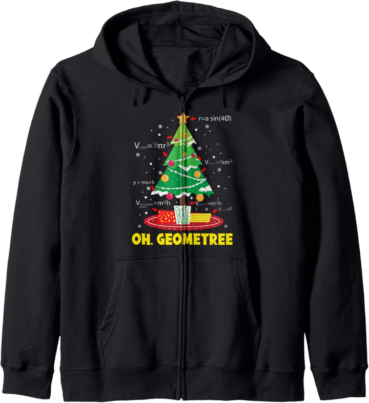 Oh Geometree Christmas Holiday Tops für Frauen Kapuzenjacke