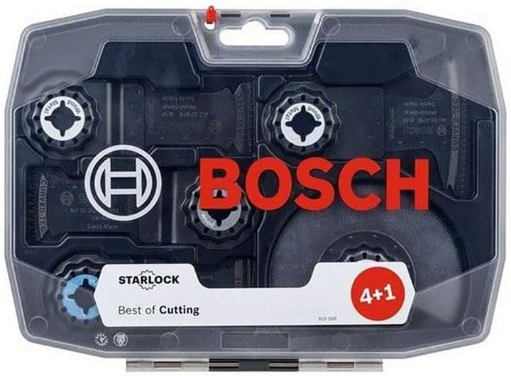 Bosch Professional 5 tlg. Starlock Carbide Tauchsägeblatt/Segmentsägeblatt Set (für Holz und Metall,