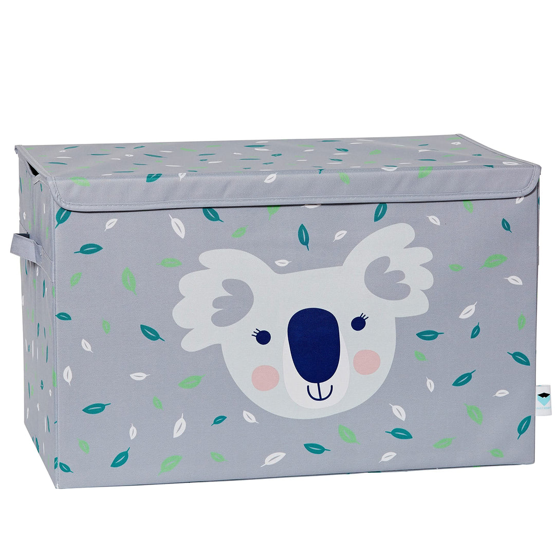 LOVE IT STORE IT Aufbewahrungsbox mit Deckel gross - Spielzeugtruhe aus Stoff - Verstärkt mit Holz -