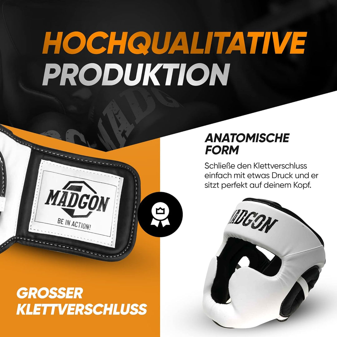 MADGON Kopfschutz mit hoher Schlagdämpfung. Gesichtsschutz mit Perfekter Sicht und geringer Schweiss