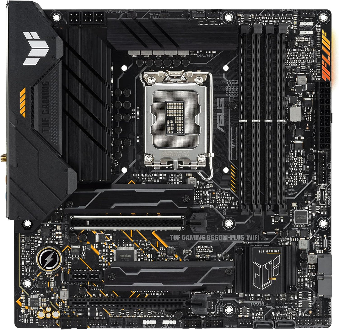 ASUS TUF Gaming B660M-PLUS WiFi Mainboard Sockel Intel LGA 1700 (Intel B660, mATX, DDR5 Speicher, Du