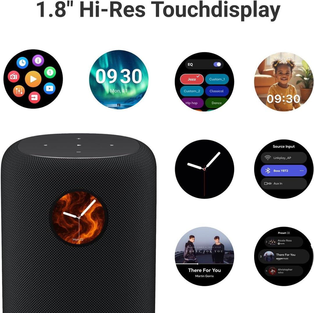 WiiM Sound Smart Speaker mit 1,8″ Touch-Display, Hi-Res 24 Bit/192 kHz, AI RoomFit™ Raumkorrektur, 1