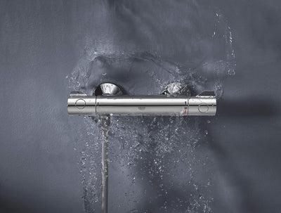 Grohe Grohtherm 800 Thermostate (Thermostat-Brausebatterie, DN 15) chrom, 34558000 & Tempesta 100 Br