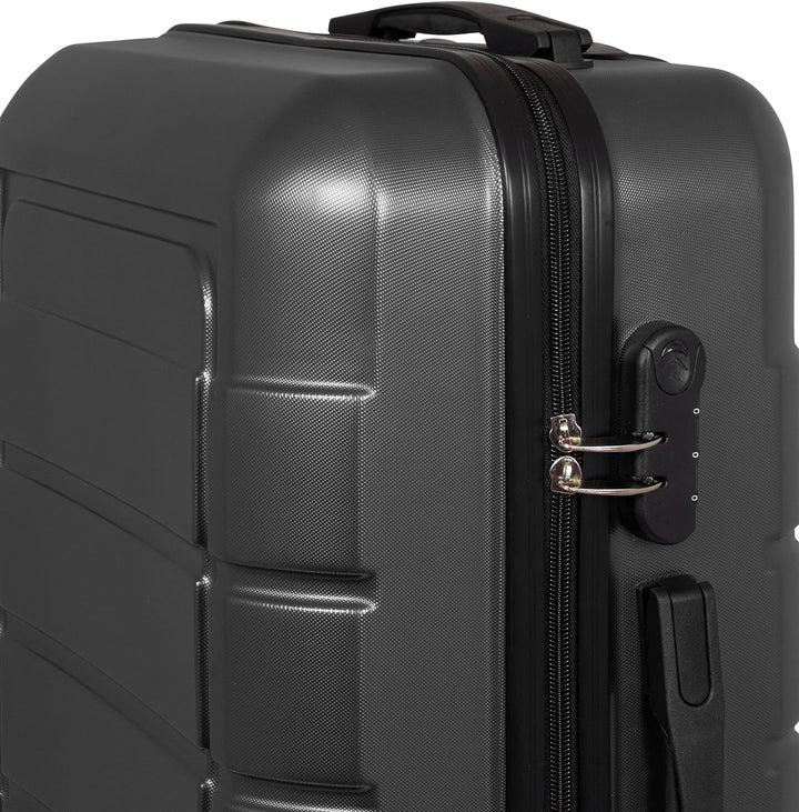 Monopol Handgepäck Leicht Hartschale Como 57 cm 42 Liter 4 Räder Zahlenschloss Anthrazit Handgepäck