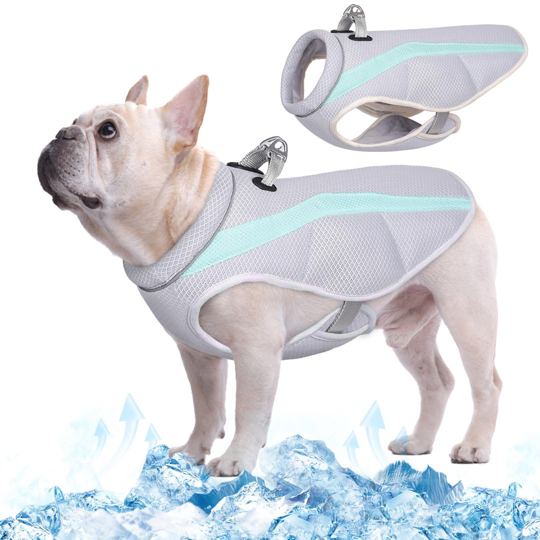 Kuoser Kühlweste für Hunde, Einstellbar & Reflektierender Kühlweste Hund für Heissen Sommertag, Sonn