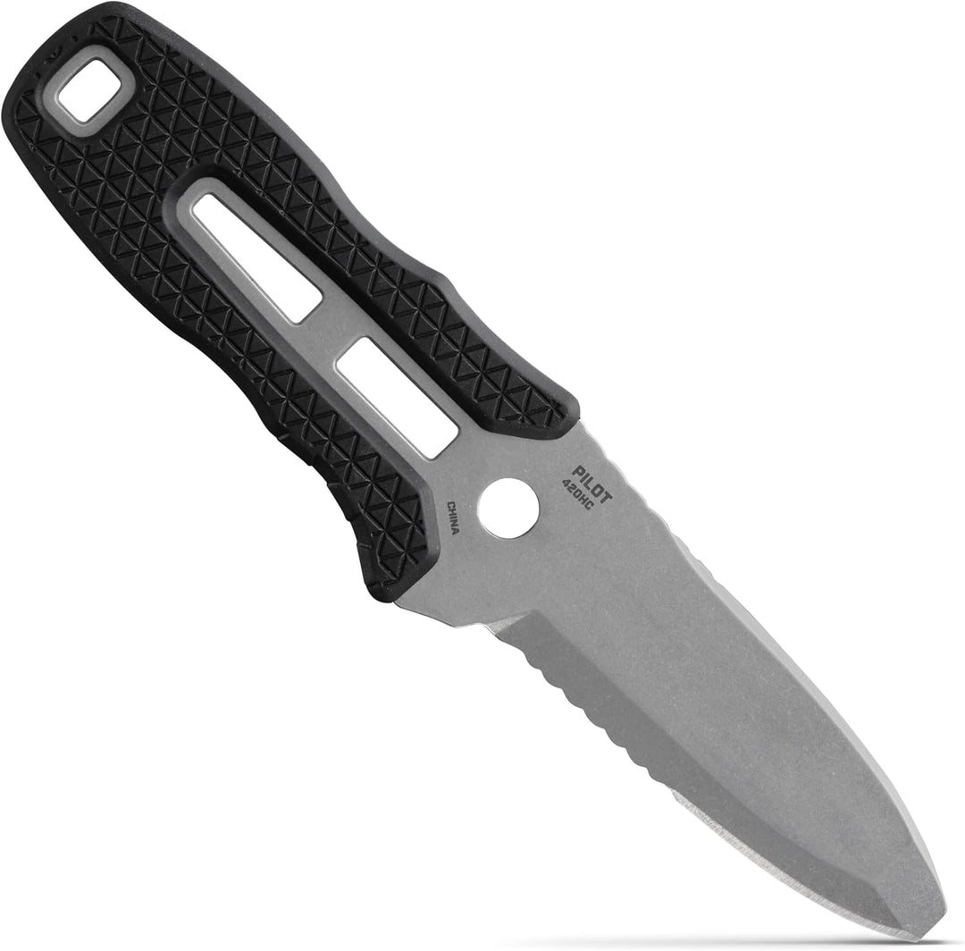 NRS Edelstahl Bootsmesser Pilot Knife 18,4cm Black, Black