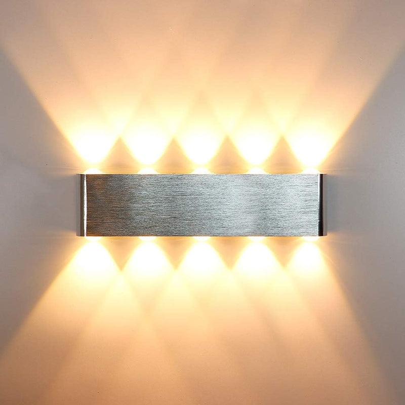 HAWEE Modern LED Wandleuchte Innen Wandlampe LED Up Down Aluminium für Schlafzimmer, Flur, Wohnzimme