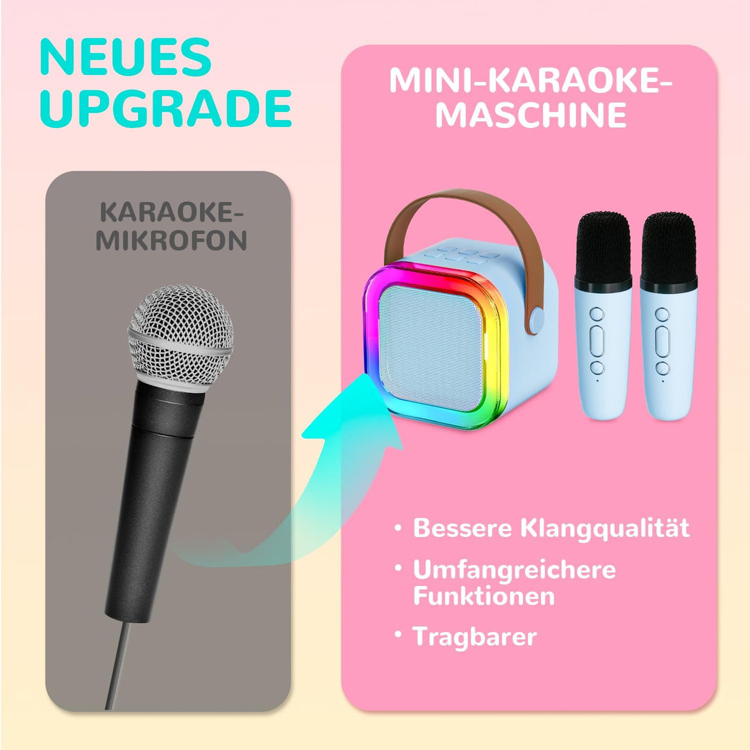 Karaoke Maschine Kinder mit 2 Karaoke Mikrofon Kinder: [Neueste] Kinder Karaoke mit Mikrofon - Karao