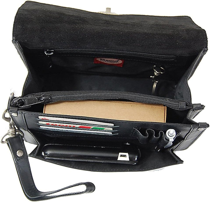 GoBago Branco Business Herren Handgelenktasche Herrentasche Tasche sehr hochwertig Schwarz, Schwarz