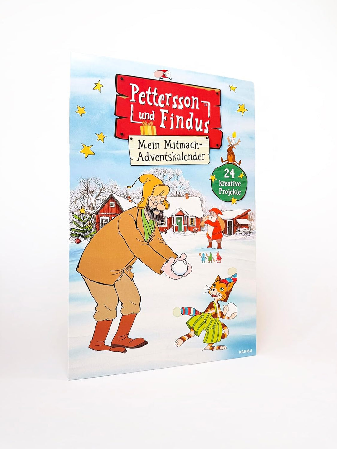 Pettersson und Findus - Mitmach-Adventskalender: 24 Mini-Bücher hinter aufklappbaren Türchen mit Bas