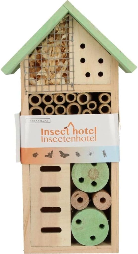 Hübsches, kleines Insektenhotel - farblich sortiert - preis pro Stück - Höhe ca. 26 cm