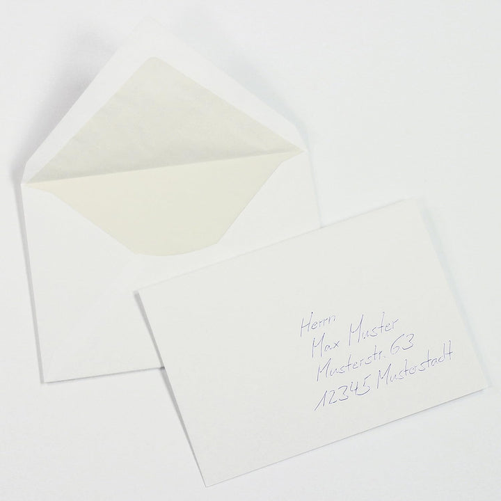 PREMIUM Briefumschläge C6 weiss, gefüttert 100/qm, 1000 Stück, weiss mit Innenfutter/Seidenfutter, 1