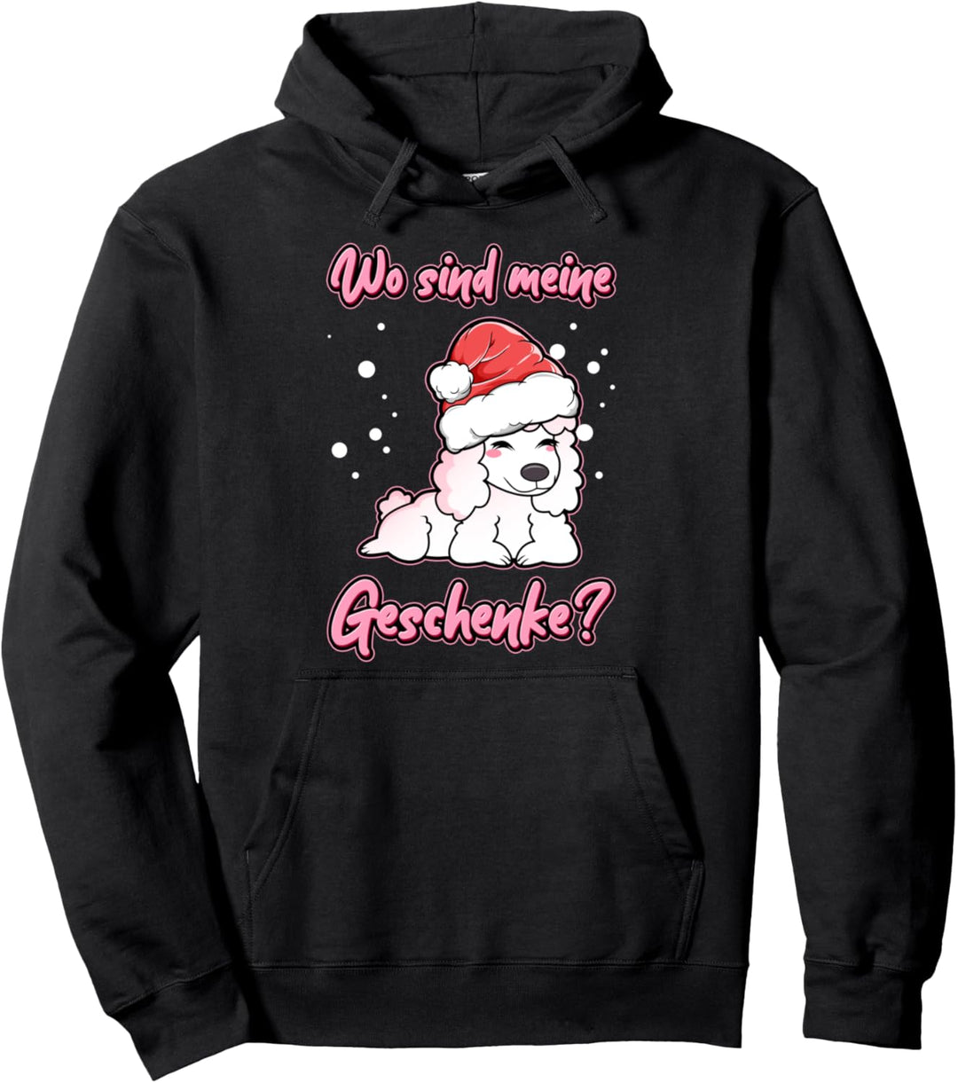 Christmas Hund Lustiges Hunde Xmas süsser Pudel Weihnachten Pullover Hoodie