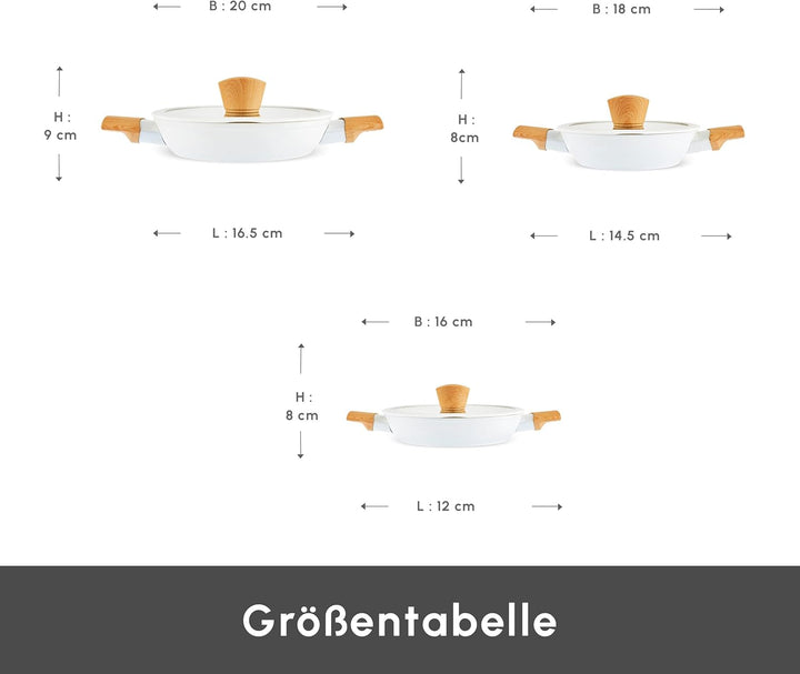 KARACA Schalenset Schweizer Mandeln 6 teilig für Snacks und Nüsse Creme Mandelförmig Flach, Elegante