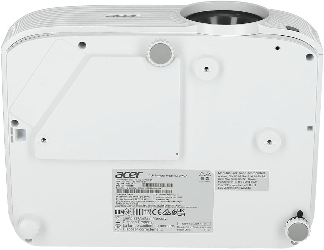 Acer P1357Wi DLP Beamer (WXGA (1.280 x 800 Pixel) 4.500 ANSI Lumen, 20.000:1 Kontrast, 3D, Keystone,