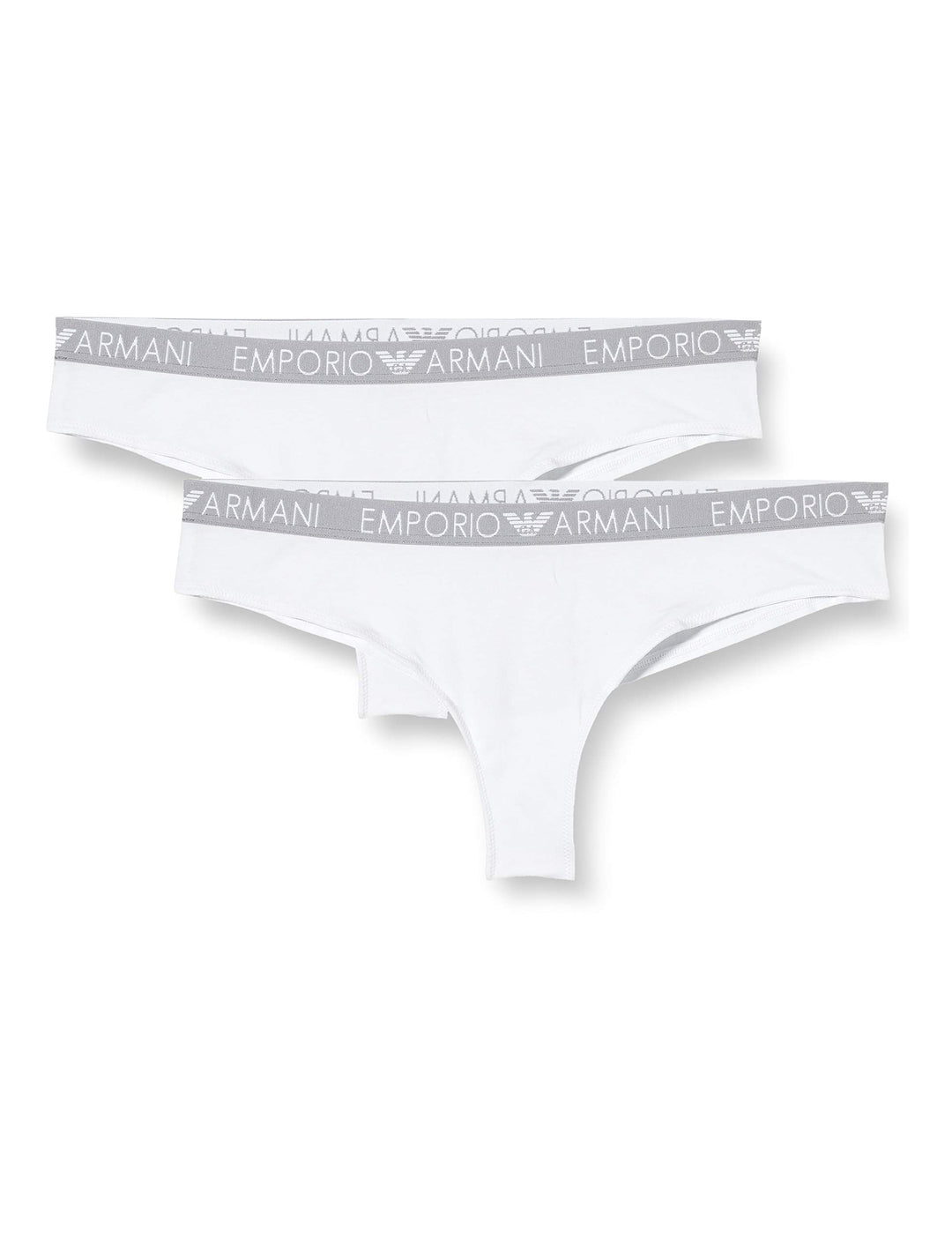 Emporio Armani Damen Women's Basic Bonding Microfiber 2-Pack Brazilian Brief Unterwäsche (1er Pack)